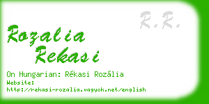 rozalia rekasi business card