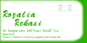 rozalia rekasi business card